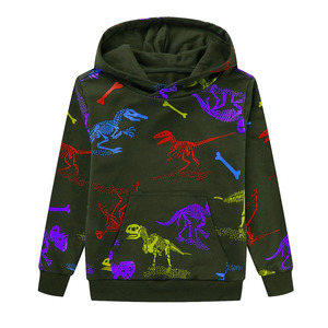 Sweat-shirt à capuche personnalisé pour enfants en polyester et coton molletonné avec imprimé lettres, décontracté pour garçons, automne-hiver, OEM - Product Image 4