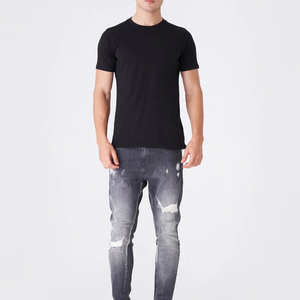 T-shirt pour homme à manches courtes, col rond, coupe classique, couleur unie, jersey décontracté en coton, écologique, anti-rides, respirant - Product Image 4