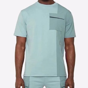 Conjunto de pantalones cortos cargo y camiseta para hombre, ropa informal de calle, conjunto de dos piezas, ropa deportiva de verano para gimnasio, ropa deportiva activa, logotipo personalizado OEM - Product Image 4