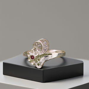 Bague en argent fin pour femme, accessoire décontracté/sportif, fabriqué en Inde - Product Image 1