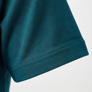 Polo à manches courtes pour homme, couleur turquoise, tricoté, uni, décontracté, coupe classique, boutons - Product Image 6