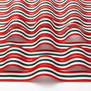 Cinta de Grosgrain a Rayas de 50 mm de Neelkamal Industries, Roja, Blanca y Verde, Cinta de 2 Pulgadas para Lazos para el Cabello, Envoltura de Regalos y Decoración - Product Image 5