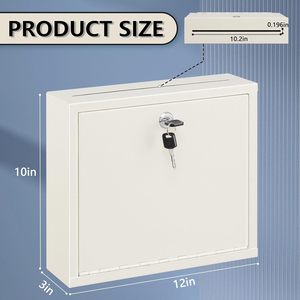 Buzón Metálico Comercial con Cerradura, Caja de Seguridad para Montar en la Pared, para Oficina, Hotel, Uso para Votaciones y Sugestiones - Product Image 2