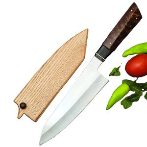 Cuchillo de Chef Jexmoo Personalizado Hecho a Mano en Acero Inoxidable con Hoja de 8 Pulgadas, Mango Elegante y Funda de Cuero - Regalo para Chef - Product Image 1