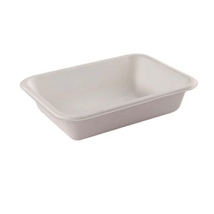 Assiettes en bagasse compostables 4D |   Barquette alimentaire jetable en canne à sucre biodégradable |   Plateau de service écologique pour plats à emporter - Product Image 3