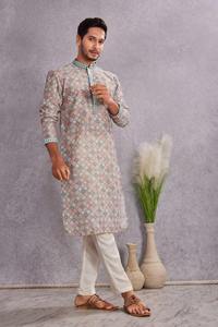 Indian Ethnic Wear Cotton <b>Kurta</b> Regular Fit Casual Wear India Pakistan Style <b>Kurta</b> for <b>Men</b> Party Wear - Product Image 5