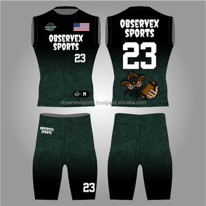 Uniformes de football américain 7v7 à compression ajustée, nouveau design personnalisé, uniformes de football américain 7on7 pour jeunes, entièrement sublimés - Product Image 1