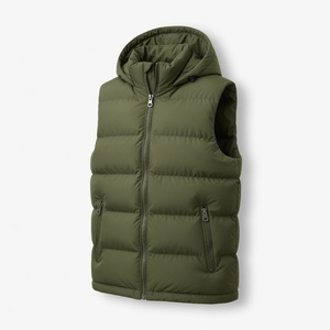 Gilet matelassé sans manches pour homme, avec fermeture éclair, col montant, pour la course à pied, la randonnée et les activités de plein air - Product Image 2