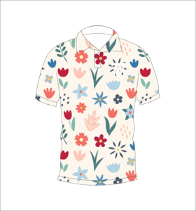 Men's <b>White</b> Multicolor Floral Print <b>Polo</b> Shirt Short Sleeve Casual Summer Fashion Shirt - Product Image 4