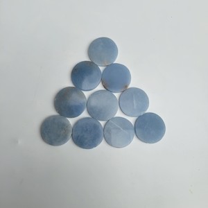 Venta al por mayor de discos redondos de angelita azul tallados a mano, artesanías de cristal, decoración del hogar, grabado, fabricación de joyas, regalo, Reiki, Feng Shui - Product Image 3