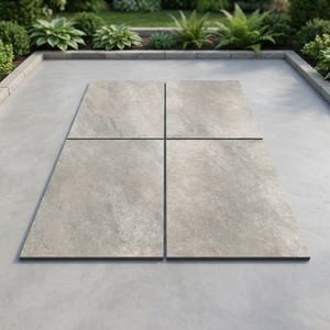 Azulejos de Porcelana para Piso de Exteriores, Antideslizantes, para Área de Piscina, 600x600 mm, Superficie Mate Rugosa, Grosor de 20 mm, Color Gris Piedra Martillada, 60x90 - Product Image 6