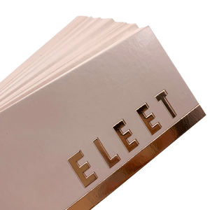 OEM 2026 Wholesale Premium Customized Clothing <b>Tags</b> Glossy Paper Gold Foil Hang Labels Golden Printing Hang <b>Tags</b> - Product Image 5