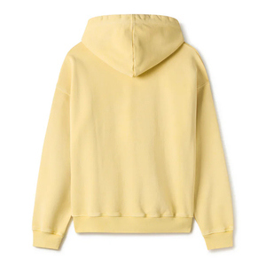 Sweat-shirt à capuche unisexe surdimensionné jaune, manches régulières, couleur unie, décontracté, avec poches, en molleton bouclette, pour l'automne - Product Image 2