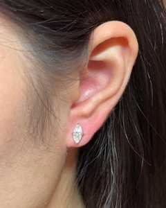 Diamond <b>Stud</b> <b>Earrings</b> Marquise Lab Grown Prong <b>Set</b> Minimalist Unique Everyday Wear Classic <b>Studs</b> Manufacturer 14K 18K Solid Gold - Product Image 4