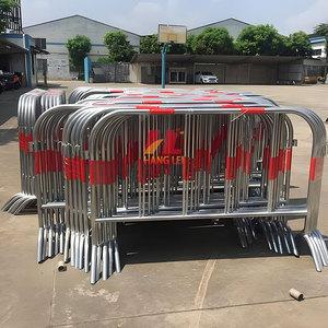 Bền di động có thể gập lại hàng rào an toàn cho người đi bộ mạ kẽm hàng rào kiểm soát đám đông cho sự kiện ngoài trời an ninh - Product Image 1