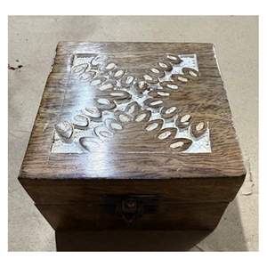 Exportador Global que Vende Cajas Rectangulares de Madera de Mango de la Mejor Calidad, Caja de Almacenamiento de Madera Tallada a Mano para Uso en la Cocina - Product Image 1