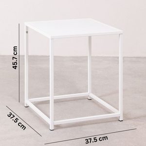 White Metal <b>Storage</b> Nightstand Modern Bedside <b>End</b> <b>Table</b> for Bedroom Living Room Home Office - Product Image 2