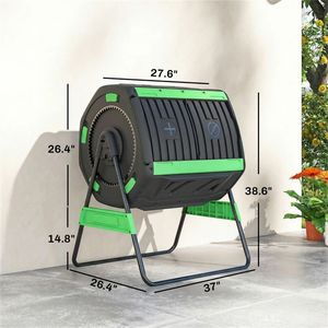 Composter da Esterno Verde con Aeratore per Compostaggio - Product Image 6