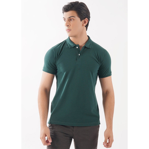 Camiseta Casual de Manga Corta para Hombre, Color Verde Beige Sólido, con Logotipo Bordado en la Parte Delantera, 100% Algodón Tejido, de Secado Rápido y Transpirable - Product Image 2
