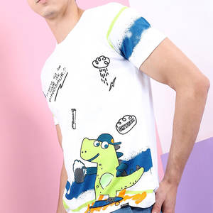 Camiseta de Hombre de Último Diseño al Por Mayor, de Alta Calidad, Color Personalizado, Informal, 100% Algodón, Manga Corta, Estampada - Product Image 3