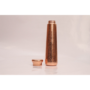 Premium Pure Copper Water Bottle with Traditional Floral Etching <b>Tower</b> Bottle Leak-Proof & Eco-Friendly Hammered Drinkware - Product Image 4