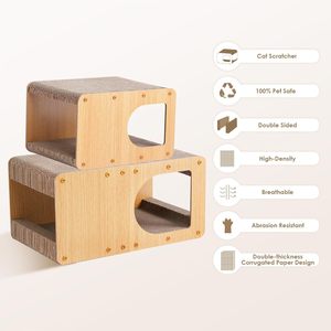 Rascador para Gatos de Cartón, Rascador Corrugado de 20 Pulgadas para Gatos de Interior, Tabla Grande para Rascar, Color Marrón - Product Image 2