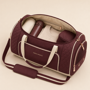 Terzo Sports Top Trending Quilted Gym <b>Duffel</b> <b>Bag</b> 30-<b>40L</b> Adjustable Strap Unisex Modern Design Polyester Material - Product Image 3