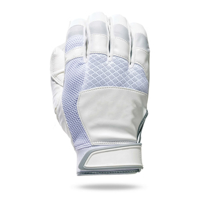 Gants de combat en cuir véritable blancs pour baseball, softball et autres sports, pour jeunes, avec design et taille personnalisés, vente en gros. - Product Image 2