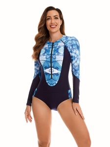 Solid Color <b>Conservative</b> Coverage Women's Swimming Wear Suit One Piece Swimwear with Custom Logo OEM ODM Private Label Full - Product Image 4