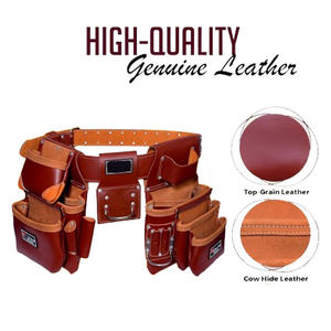 2026 Professional Best Quality <b>Tool</b> <b>Bag</b> With Belt for Sale Premium High Quality Men's PU Leather Industrial <b>Tool</b> <b>Kit</b> Belts - Product Image 2