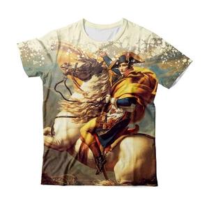 Camiseta Deportiva para Hombre, Negra, con Estampado de Guerrero, Cuello Redondo, Manga Corta, Transpirable, Corte Regular, Impresión por Sublimación - Product Image 6