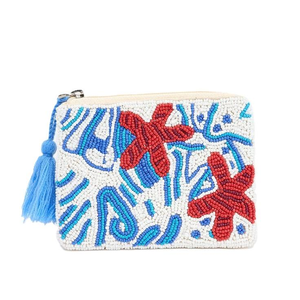 BY MULTI CRAFT Pochette à monnaie classique faite main, brodée de perles de rocaille aux motifs de fruits tropicaux, tendance, écologique et promotionnelle - Product Image 2