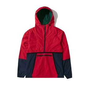 High Quality Sportswear Nylon Athletic Pullover Windproof Color <b>Block</b> Breathable Lightweight Anorak Jacket - Product Image 4