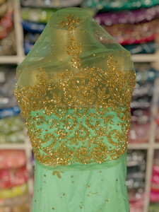 ผ้าไหมผ้าแพรแข็งสไตล์จอร์จอินเดียสำหรับผู้หญิงเสื้อผ้าแอฟริกันสั่งซื้อออนไลน์สำหรับผ้าไนจีเรีย - Product Image 2