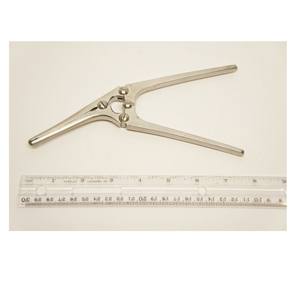 Pinza Intestinal Metálica de Acero Inoxidable, Pinza Quirúrgica Manual Reutilizable, Mordazas Longitudinales Dentadas, Certificación CE - Product Image 2