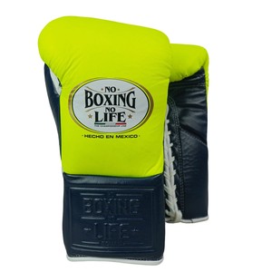 Guantes de Boxeo con Cordones en Blanco/Verde/Dorado, Disponibles en Todos los Colores, Sin Boxeo No Hay Vida, Hechos de Cuero Vacuno Genuino, Guantes de Entrenamiento - Product Image 2