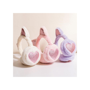 ที่ปิดหูรูปหูแมวสีขาวพร้อมหูสีชมพูและตาสีดำ - Product Image 5