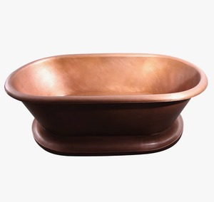 Elegant Oval Freestanding Copper Bathtub Metal <b>Bathing</b> Tub Durable Design for Adults At Best Price - Product Image 5