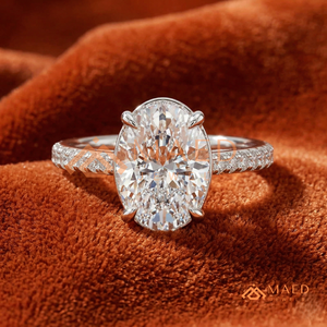 <b>Silver</b> "Elegance" Oval <b>Solitaire</b> – Premium Rhodium Finish Engagement Style The "Luminous Oval" <b>Solitaire</b> <b>Ring</b> – 925 Sterling - Product Image 1