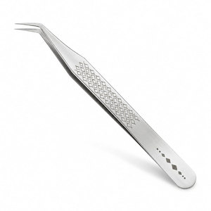 Pinzas de Acero Inoxidable para Pestañas, Herramienta Profesional para la Aplicación y Colocación de Extensiones de Pestañas - Product Image 3