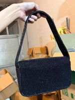 Sac à bandoulière brodé de perles florales multicolores style bohème avec fermeture éclair pour femme, idéal pour un usage quotidien