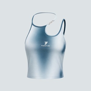 Custom New Women's Breathable Eco-Friendly 100% Cotton <b>Tank</b> <b>Top</b> Short Sleeveless Crew Neck <b>Racer</b> Vest Gym Crop Front Vintage - Product Image 5