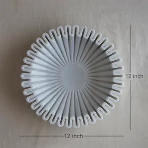 Cuenco de Mármol Calacatta Hecho a Mano: Decoración para el Hogar - Product Image 2