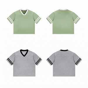DEOGEN EXPORTS L Jersey Corto de Fútbol Americano con Cuello en V, Sublimado, Unisex, 100% Poliéster, Secado Rápido, Transpirable - Product Image 1