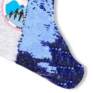 Calcetín Navideño Reversible con Lentejuelas Jack and Jill, Puño de Felpa Suave, Decoración Festiva Brillante para Chimenea - Product Image 5