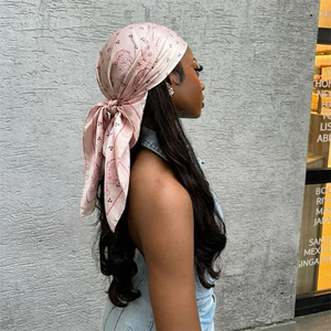 Pañuelo Cuadrado de Satén 2026 para Mujer, Hijab con Estampado Paisley, Elegante Pañuelo de Seda para el Cuello, Chal, Accesorios para el Cabello, Bandana - Product Image 3