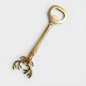 Décapsuleur de bouteille de bière en métal tête de cerf bicolore, finition or et argent, en alliage de zinc de qualité supérieure, en forme de cerf, pour usage domestique ou en bar - Product Image 3