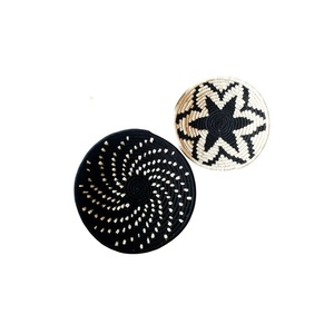 stylish Woven Grass <b>Wall</b> Basket Decor Set Round <b>Wall</b> <b>Plates</b> For Living Room Art Eco-Friendly Moroccan Style Handmade Hanging Art - Product Image 1