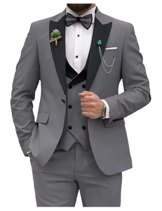 Trajes Clásicos para Hombre al por Mayor 2025, Traje de Novio Ajustado de Un Solo Pecho, Traje Formal de 3 Piezas para Hombre - Product Image 5