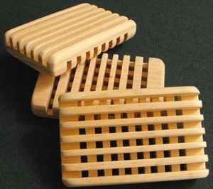 Support de rangement en bois massif pour savon de salle de bain, porte-accessoires de toilette et support de vaisselle - Product Image 1